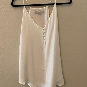 Loft White/Off White Flowy Cami Top